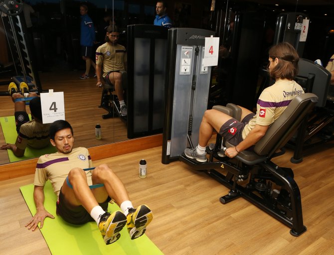 Osmanlıspor, fitness salonunda kuvvet çalıştı