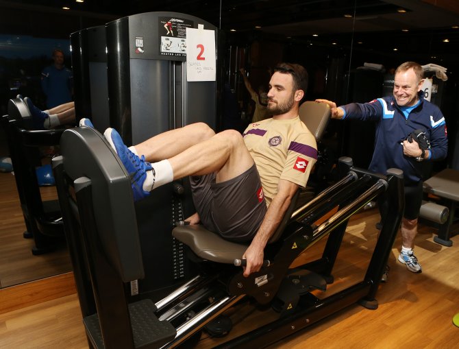 Osmanlıspor, fitness salonunda kuvvet çalıştı