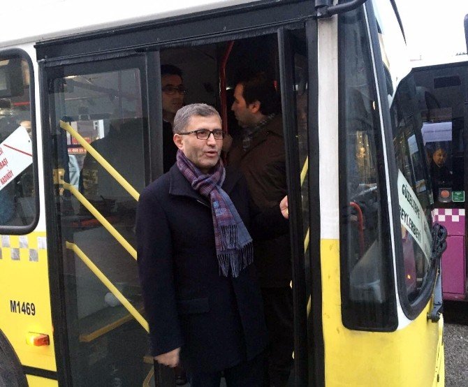 Başkan Türkmen Otobüsle Seyahat Etti