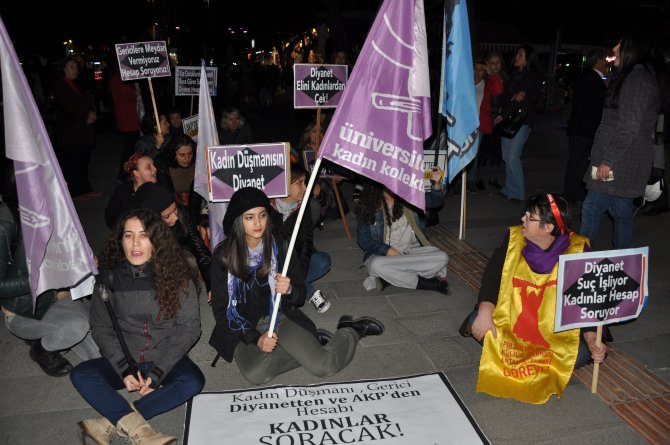Diyanet'i protesto eden kadınların yürüyüşüne izin verilmedi