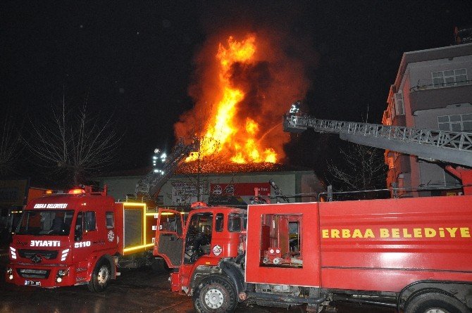 Erbaa’daki Yangın Maddi Hasarla Atlatıldı
