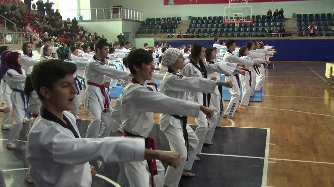 Düzce’de Taekwondocular Kuşak İçin Kapıştı