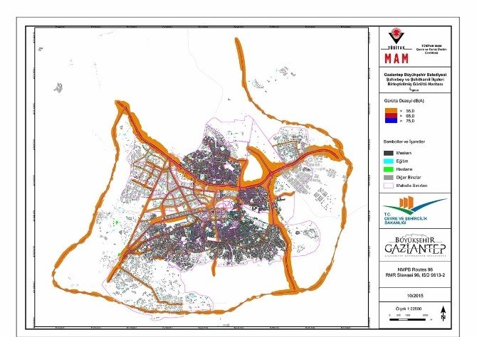 Gaziantep’in ’Karayolu Gürültü Haritası’ Çıkarıldı