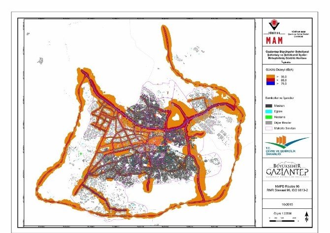 Gaziantep’in ’Karayolu Gürültü Haritası’ Çıkarıldı