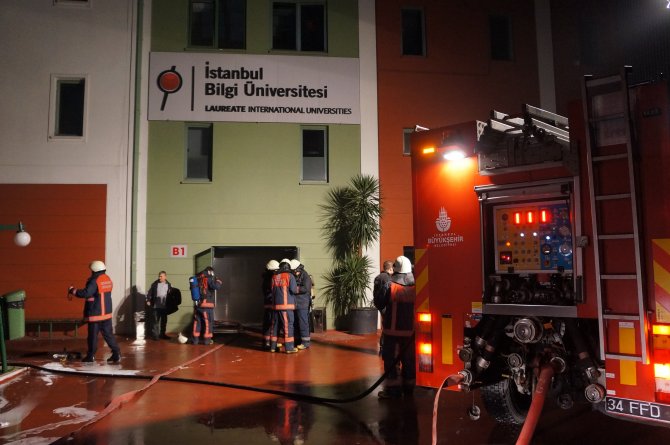 Üniversitede yangın paniği