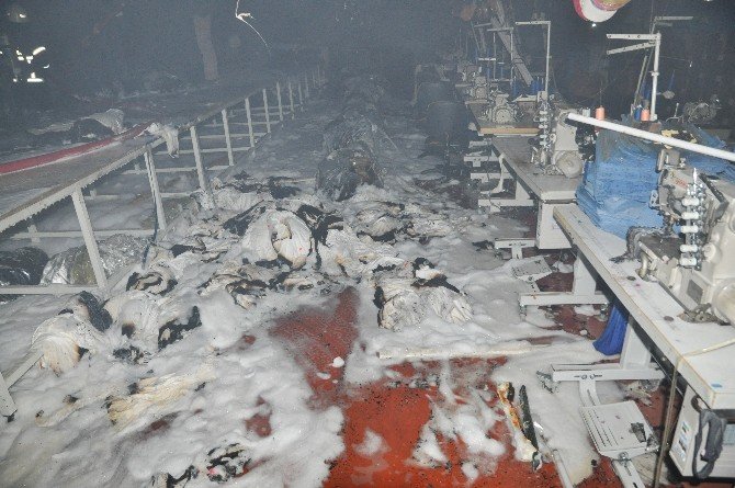 Tokat’ta Tekstil Fabrikasında Yangın