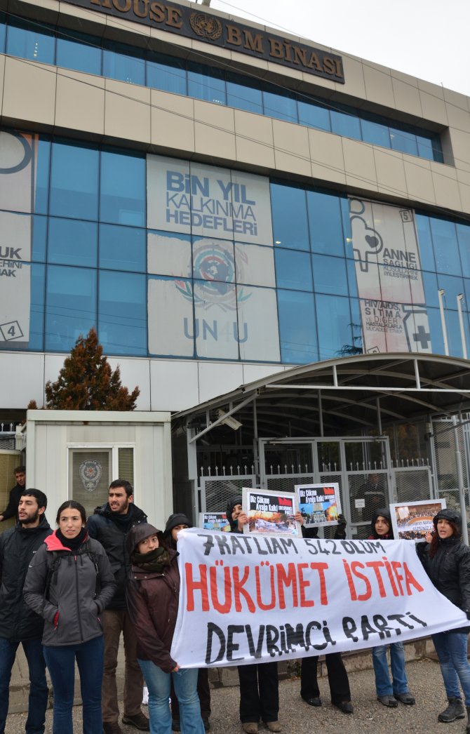 Ankara’daki BM binası önünde 9 protestocu gözaltına alındı