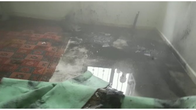Nusaybin'de binanın altından geçen elektrik kabloları patladı