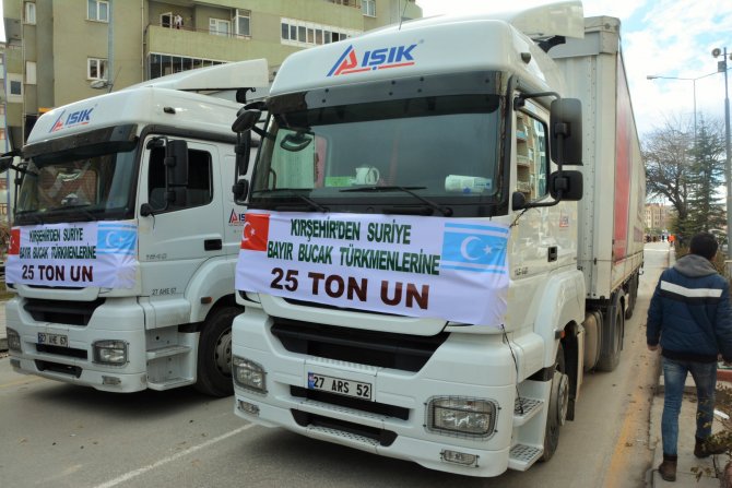 Bayırbucak Türkmenleri'ne Kırşehir’den 2 TIR gıda yardımı