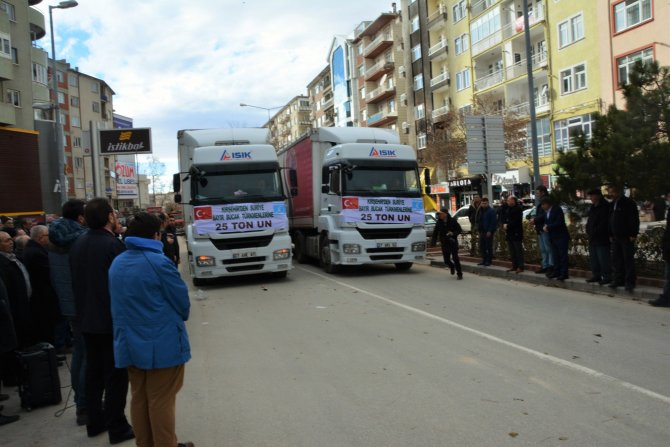 Bayırbucak Türkmenleri'ne Kırşehir’den 2 TIR gıda yardımı