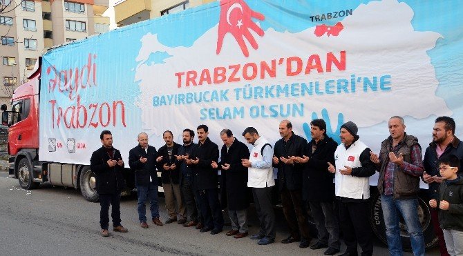 Trabzon’da Bayırbucak Türkmenlerine 5 Tır İnsani Yardım Malzemesi Gönderildi