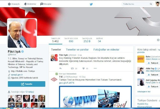 Abdulah Gül Twittter Hesabından Koç Ailesine Başsağlığı Mesajı Yayınladı