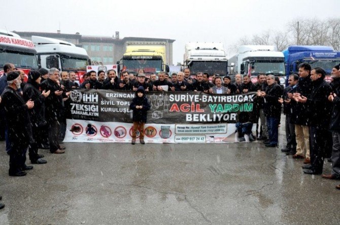 Vali Kahraman, Bayırbucak Türkmenlerine Gönderilen Yardım Tır’larını Uğurladı