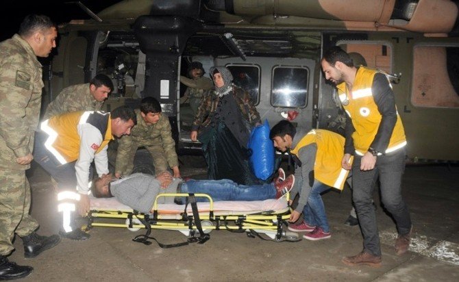 Siirt’te Hasta Vatandaş Askeri Helikopterle Hastaneye Kaldırıldı