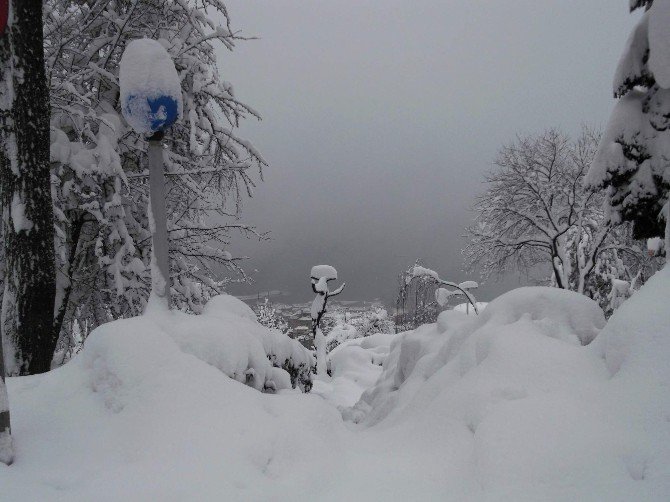 Trabzon’da Kar Kalınlığı 1 Metreye Yaklaştı