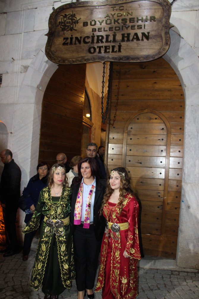 Aydın'daki tarihî Zincirli Han restore edilerek hizmete açıldı