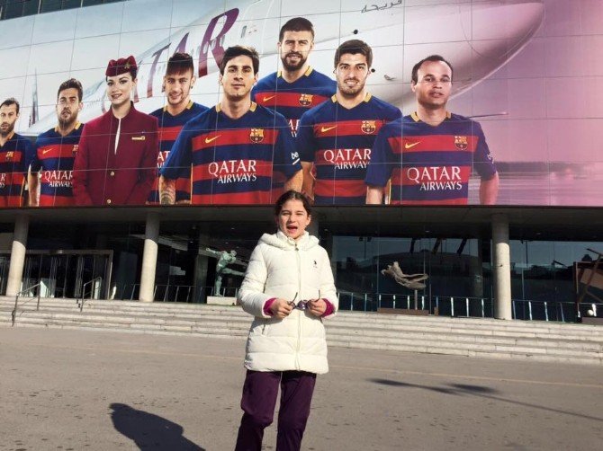 11 Yaşındaki Kız Dünyaca Ünlü Camp Nou Stadında Bilecikspor Atkısı Açtı
