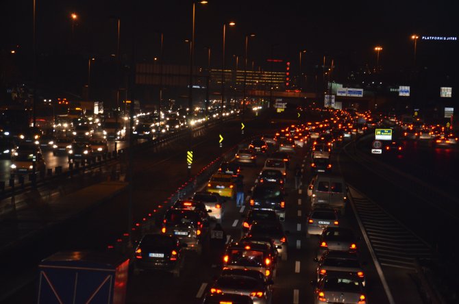 İstanbul'da trafik kilit