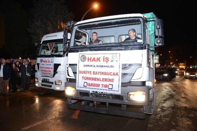İşçilerden Bayırbucak Türkmenleri’ne 2 Tır Yardım