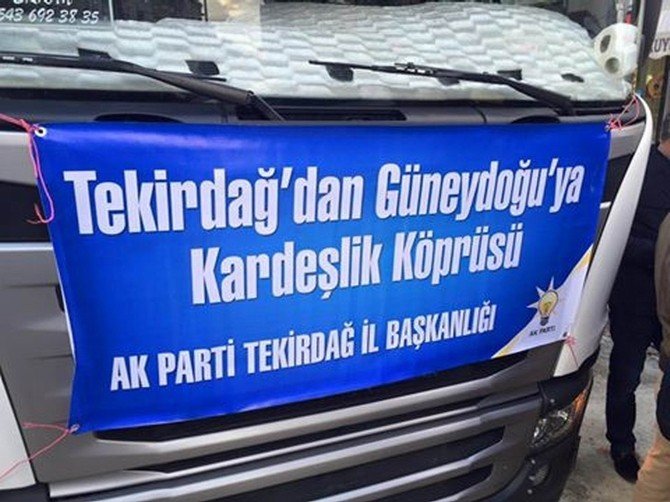 AK Parti Tekirdağ’dan Güneydoğu Anadolu’ya Kardeş Eli