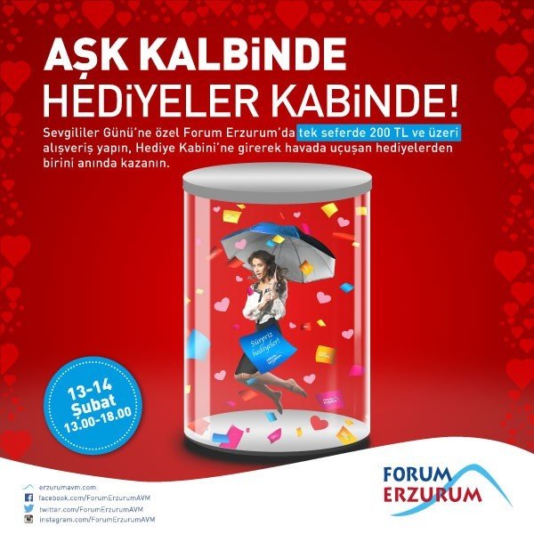 En Güzel Sevgililer Günü Hediyeleri Forum Erzurum Hediye Kabini’nde!