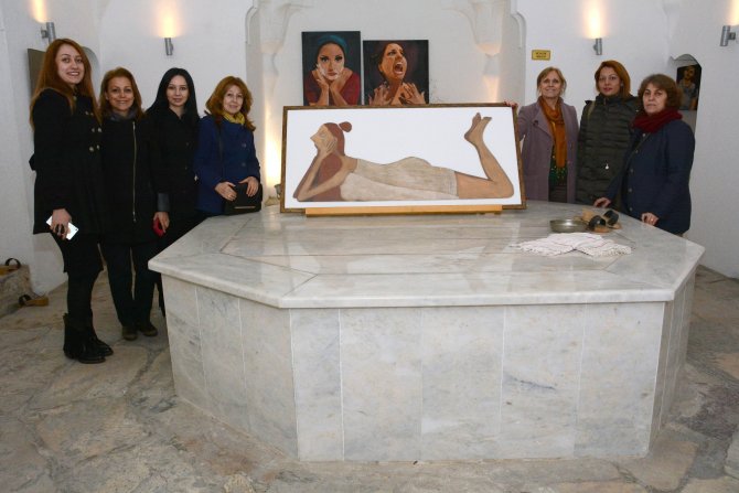 'Eski Tas Eski Hamam' resim sergisi açıldı