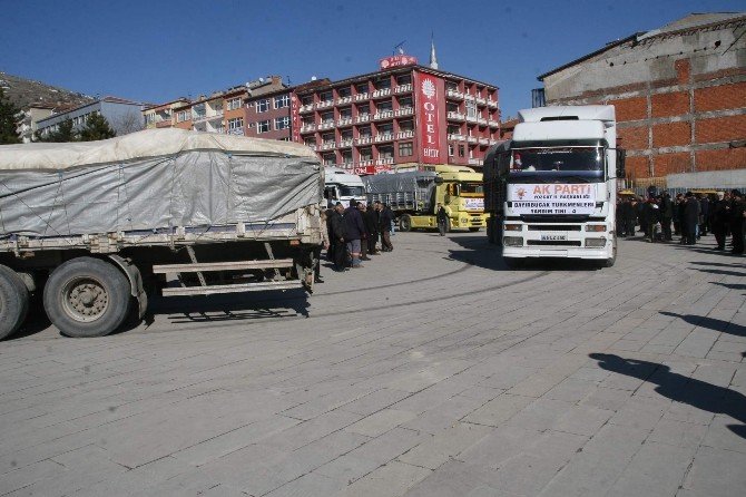 AK Parti Yozgat İl Teşkilatından Bayırbucak Türkmenlerine 6 Tır Yardım Gönderildi