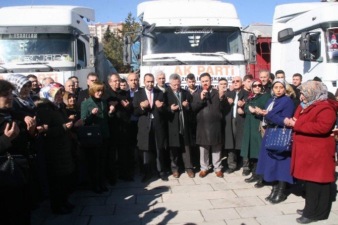 AK Parti Yozgat İl Teşkilatından Bayırbucak Türkmenlerine 6 Tır Yardım Gönderildi