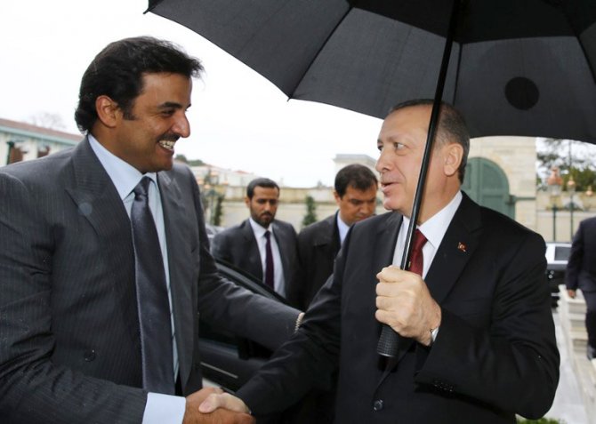 Cumhurbaşkanı Erdoğan, Katar Emiri Şeyh Temim ile Görüştü