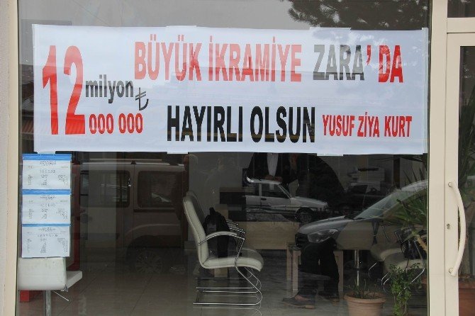 Sivas Zara’da 12 Milyon Lira Heyecanı