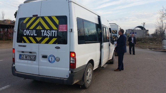Fatsa’da Öğrenci Servis Araçları Denetlendi
