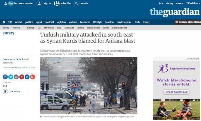 İngiliz basını, Ankara saldırısını yakından takip ediyor
