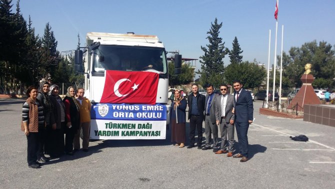 Öğrencilerden Türkmenlere yardım