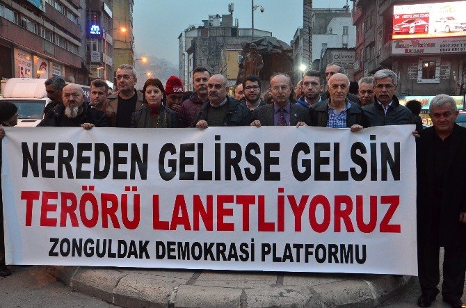 Zonguldak Teröre Tepki İçin Yürüdü