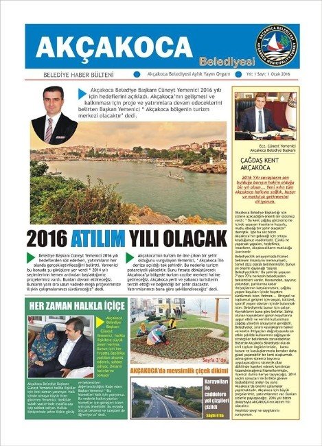 Akçakoca Belediyesi Gazetesi Yayınlandı