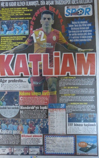 Tartışmalara Neden Olan Galatasaray-trabzonspor Maçı Trabzon’daki Yerel Gazetelere Böyle Yansıdı