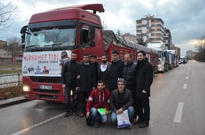 5 Tır Dolusu Yardım Eskişehir’den Suriye’ye Yola Çıktı