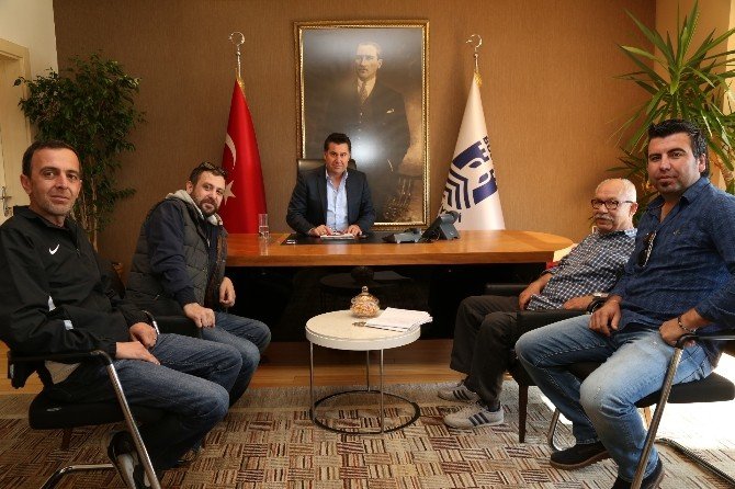 Gümüşlük Gençlikspor Başkanı Nejat İşler’den Başkan Kocadon’a Ziyaret
