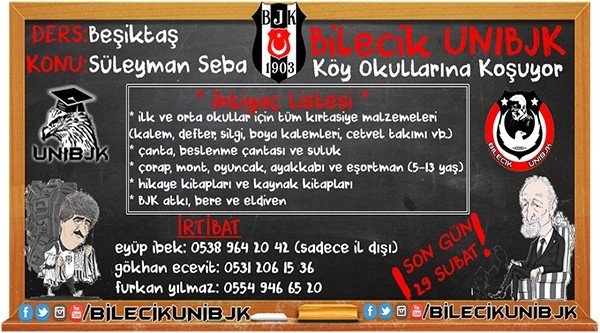 Üniversiteli Beşiktaşlılardan Örnek Kampanya