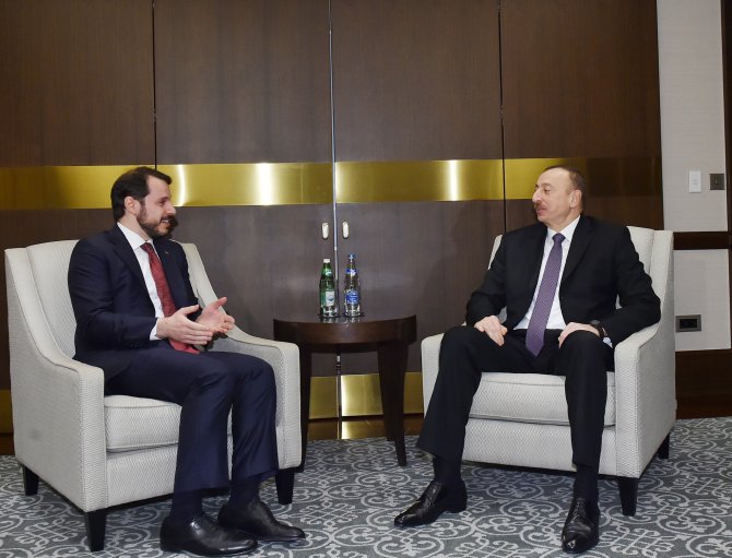Aliyev, Berat Albayrak'ı kabul etti