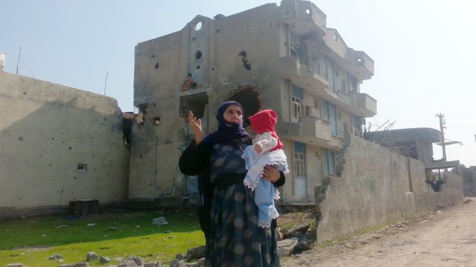Çatışmalardan geriye enkaza dönmüş evler kaldı