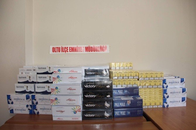 Oltu’da 4 Bin 120 Paket Kaçak Sigara Ele Geçirildi