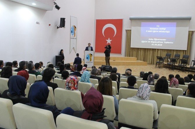 Karaman’da Aday Öğretmenlere Bilgilendirme Toplantısı