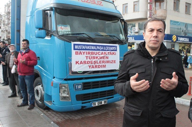 Mustafakemalpaşa’dan Bayırbucak Türkmenlerine 3 Tır Dolusu Yardım