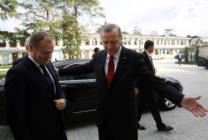 Cumhurbaşkanı Erdoğan, AB Konseyi Başkanı Tusk’ı Kabul Etti