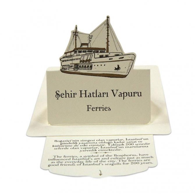 Vapurdan ilham alınan hediyelik eşyalar satışta