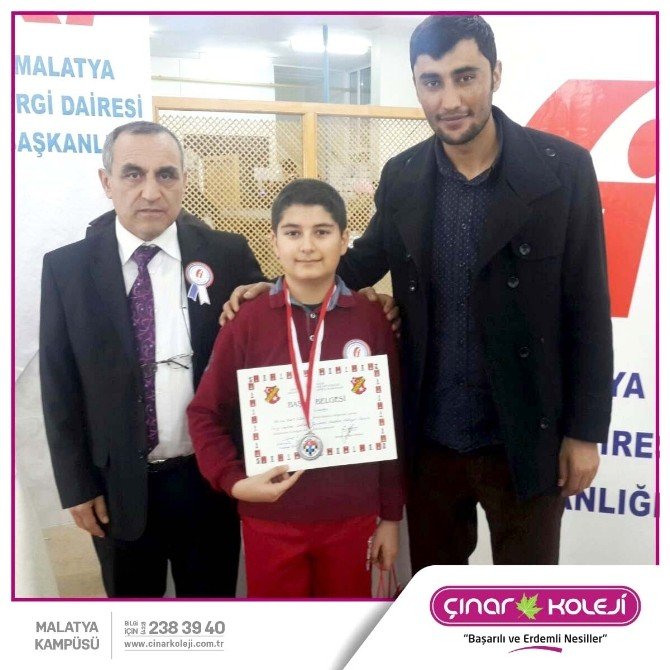 Malatya Çınar Koleji Öğrencisi, Satranç Turnuvasında 2. Oldu