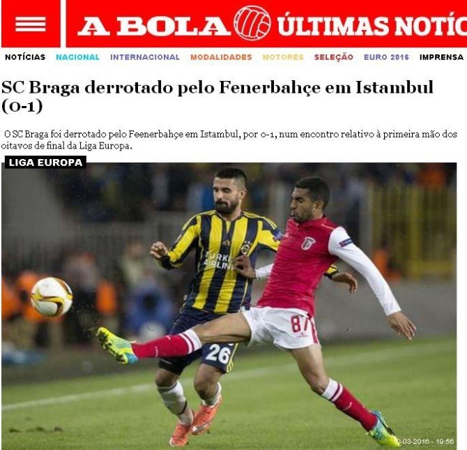 Portekiz Basını, Fenerbahçe’yi Avantajlı Görüyor