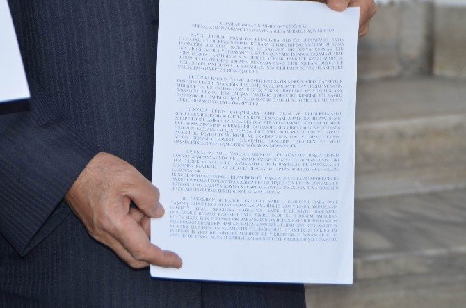 Dostluk Vakfı’ndan Davutoğlu Ve Merkel’e Barış Mektubu