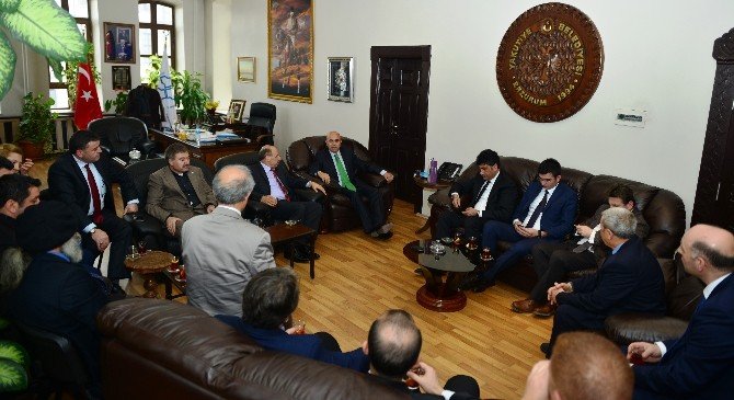 Ege Bölgesi Erzurum Dernekler Birliği Federasyonu Başkan Korkut’u Ziyaret Etti